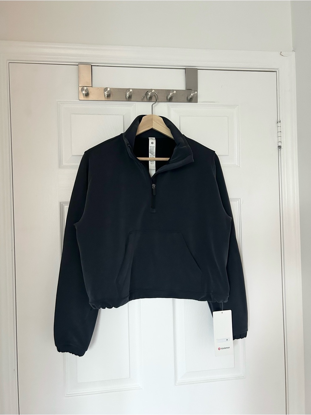 Lululemon Brushed Softstreme Half-Zip - Black - Size 6